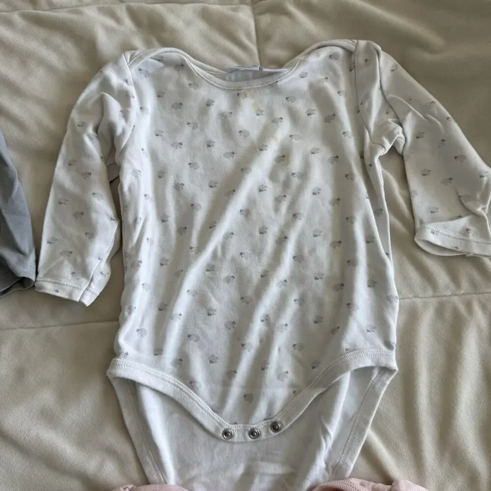 Lot of 4 long sleeve bodysuit Zara H&M Cloud Island 2-3Y 18M bunny sheep